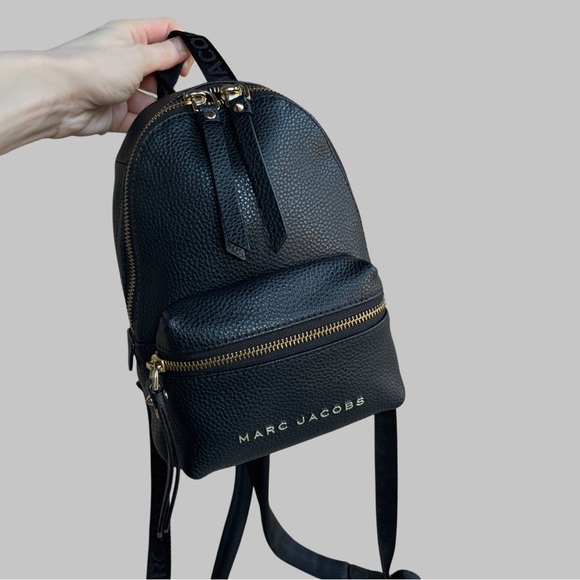 MARC JACOBS Black Pebbled Leather Mini Backpack Everyday Explorer Backpack Bag - Picture 9 of 17